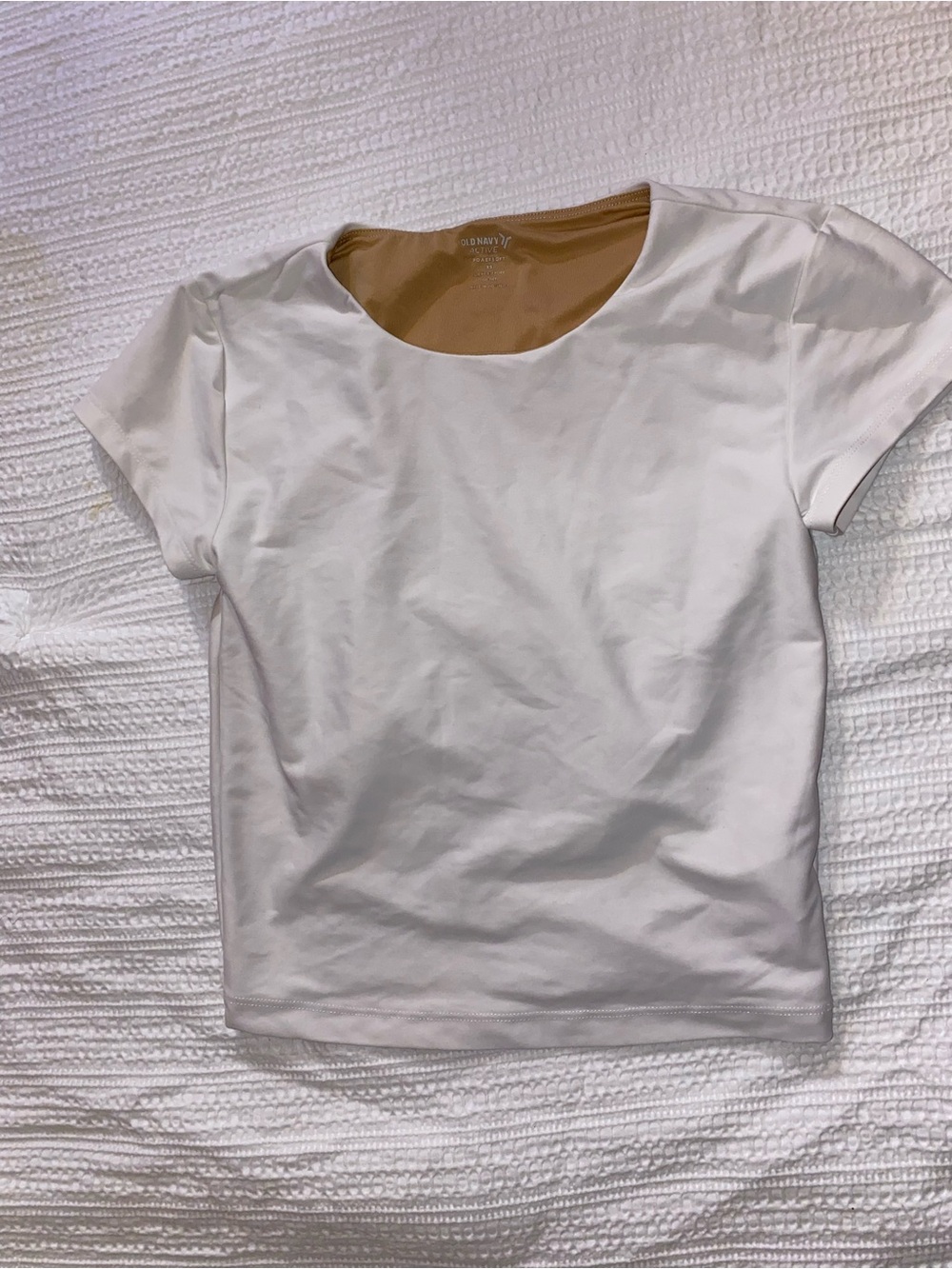 Old Navy White Short Sleeve Scoop Neck Tee